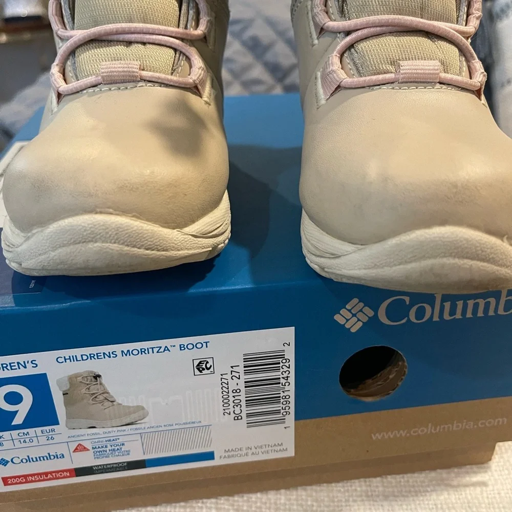Columbia Kids' Moritza Boots - Beige and Pink